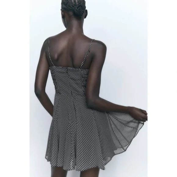 ZARA POLKA DOTS CORSET DRESS - Picture 5 of 6